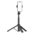 Miniatyrbilde 3 av 4: Teleskopisk selfiepinne med stativ og Bluetooth 5.2-fjernkontroll, 1,3 m - Svart