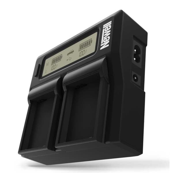 Newell Dc-lcd-kaksoislaturi Np-f Np-fm -akulle Musta