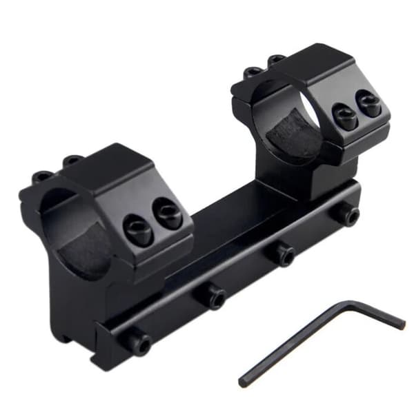 Kikarfäste i ett stycke hög 1″ Genetisk skena 11 mm stoppstift