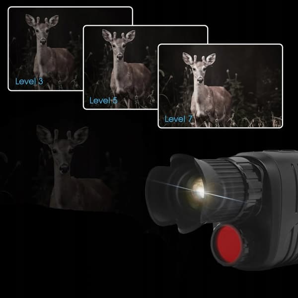 Nattseende 7 nivåer upp till 800 m 5x ZOOM LED FullHD 1080p USB Digital 128 GB