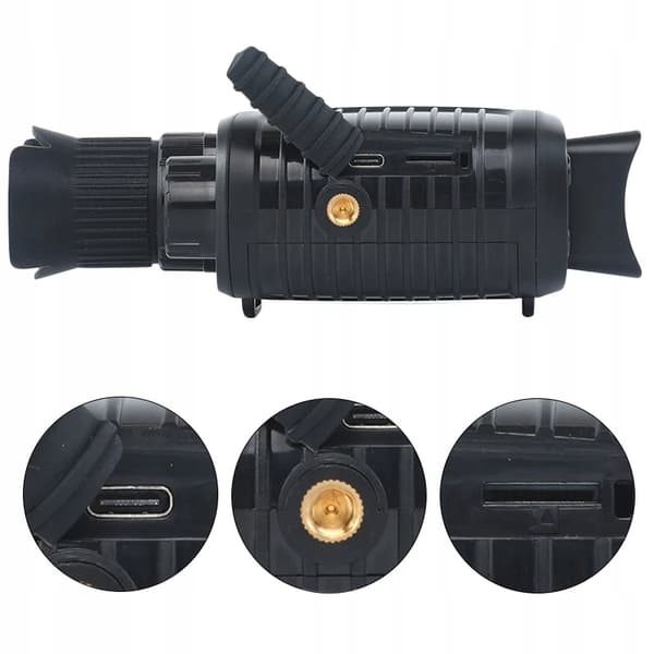 Nattseende 7 nivåer upp till 800 m 5x ZOOM LED FullHD 1080p USB Digital 128 GB