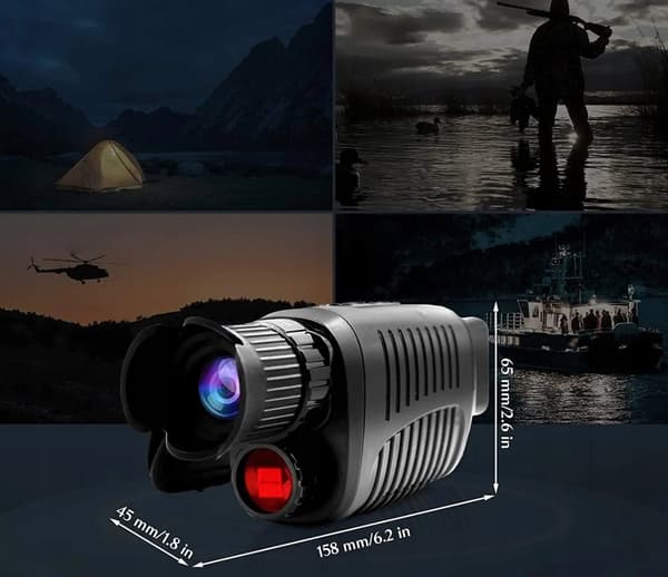 Nattseende 7 nivåer upp till 800 m 5x ZOOM LED FullHD 1080p USB Digital 128 GB