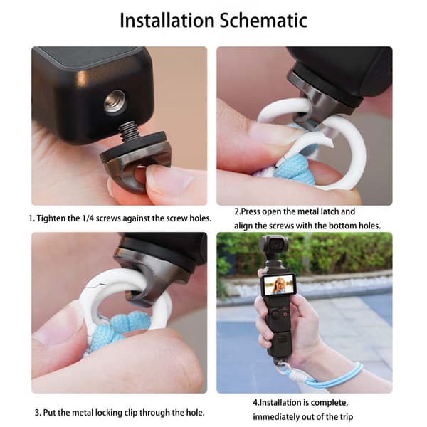 DJI OSMO POCKET 3 -käsihihnalle Gimbal-kameran rannehihna X4/X3 kaulanauhan tarvikkeet