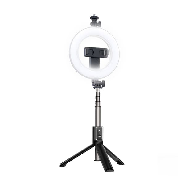 XO Selfie-stick med stativ, LED-lys og bluetooth