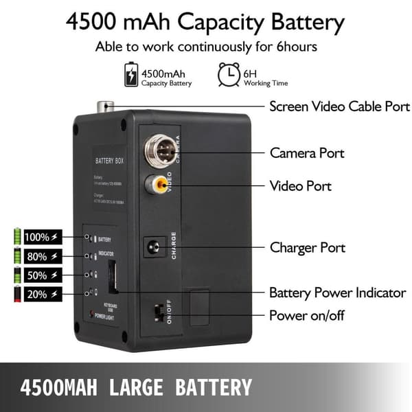 IP68 vattentät avloppsinspektionskamera, 7" LCD-skärm, 30M kabel, DVR-funktion