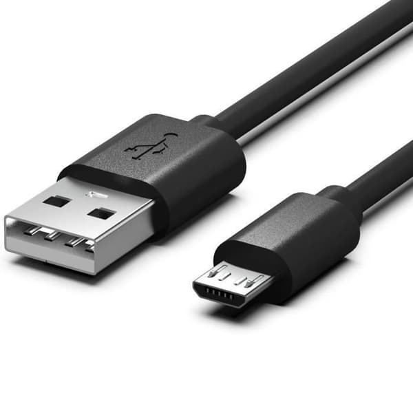 Kabel för Garmin Dash Cam 45-46-47-55-56-57-65W-66W-67W-Mini-Mini 2-Tandem - Micro usb laddarkabel Svart 1m Phonillico®