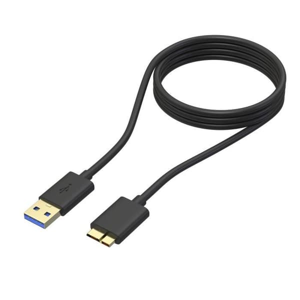Kabel USB 3.0 Hane A till Micro B för Nikon D800/D800E/D810/D810A/D5/D500 /Canon EOS 5DS/5DSR/5D4 - 1m Phonillico®