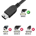 Miniatyrbild 3 av 6: Kabel för Nikon Coolpix S2600/S2700/S2750/S2800/S2900/S30/S3000 - MINI USB/USB 2.0 Svart 1 Meter Phonillico®