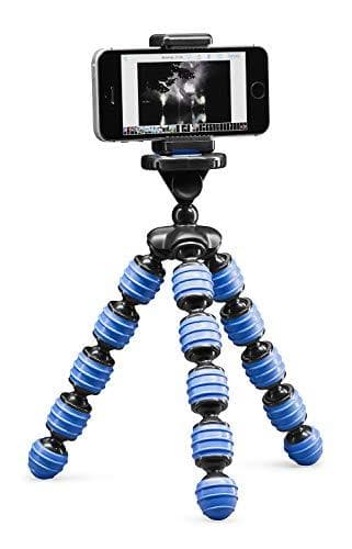 Cullmann Alpha 380 Mobil Fleksibelt ministativ med smartphoneholder, blå, bæreevne 1,5 kg, 267g lys, 380 Mobil (30 cm), 50029
