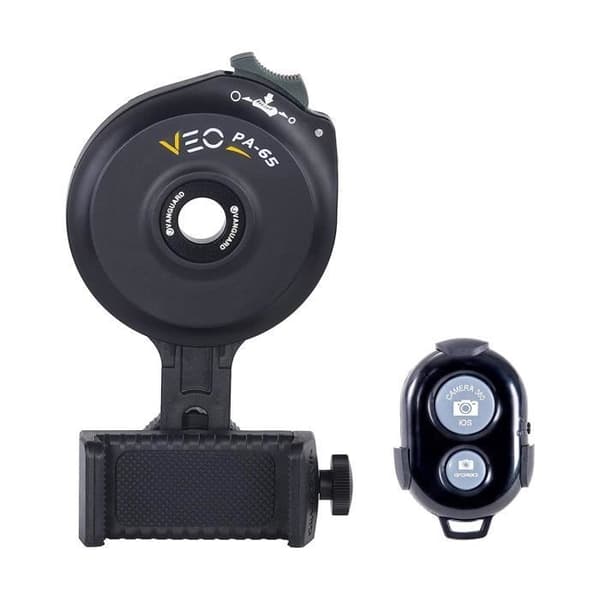 Vangard VEO PA-65 Universal digiscoping adapter för Smartphone med Bluetooth fjärrkontroll Svart