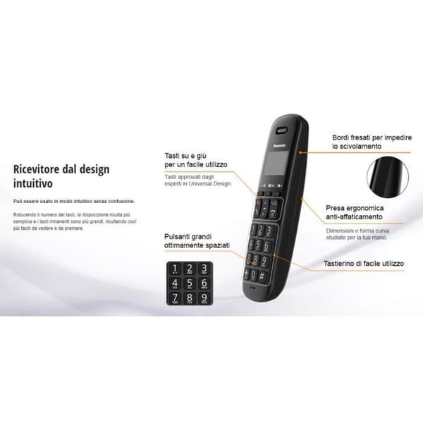 PANASONIC PANASONIC sladdlös SINGOLO SVART CYAN KX-TGB610JTC