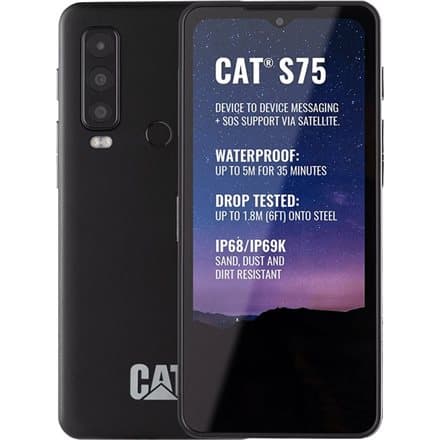 CAT | S75 | Black | 6.6 " | IPS LCD | 1080 x 2408 | Mediatek | Dimensity 930 (6 nm) | Internal RAM 6 GB | 128 GB | microSDXC | Single SIM | Nano-SIM | Svart