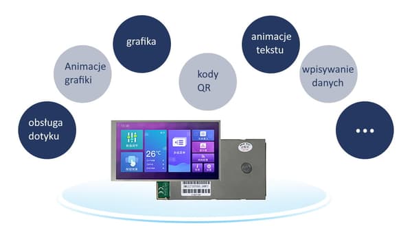 LCD 4,3"" 800x480 kapacitivt touchpanelhus RS485 højttaler DWIN HMI