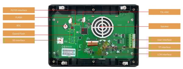LCD 7,0"" 800x480 resistiv pekskärmshölje RS485-högtalare DWIN HMI