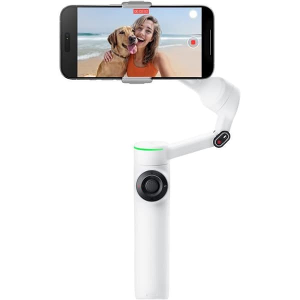 Stabiliser - Insta360 - Flow 2 Pro - Fällbar - 3 axlar - Vit