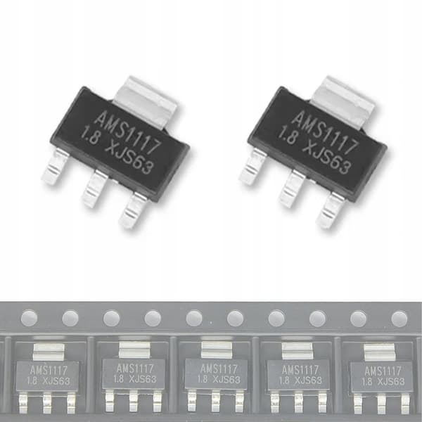 AMS1117 5V 1A spänningsregulator i SMD SOT223-hölje 2 st.