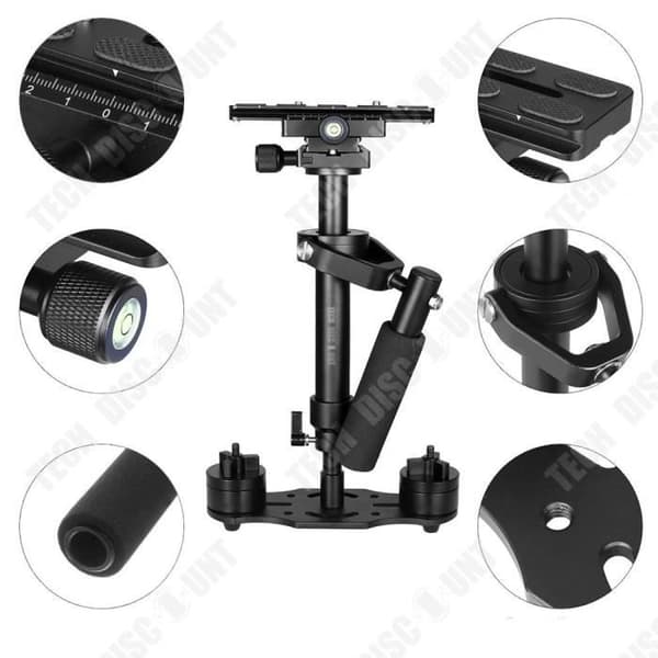TD® 40 cm mini handhållen rigg Professionell videostabilisator Handhållen stabilisator aluminiumlegering v stabilisator