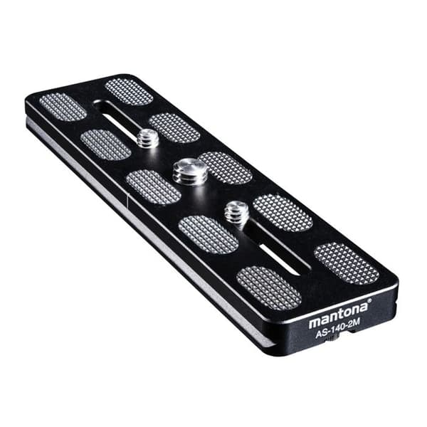 Attache Rapide Amovible - MANTONA - AS-140-2M - Aluminium CNC - Kompatibel med Arca-Swiss - 140x38x10mm