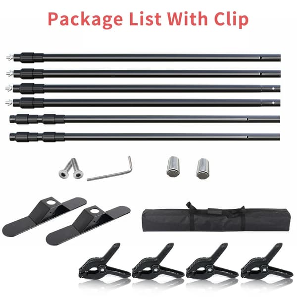Backdrop Support System, 2,5M x 3M Storlek, Flera Färger Tillgängliga,2.4x3M Med Klipp