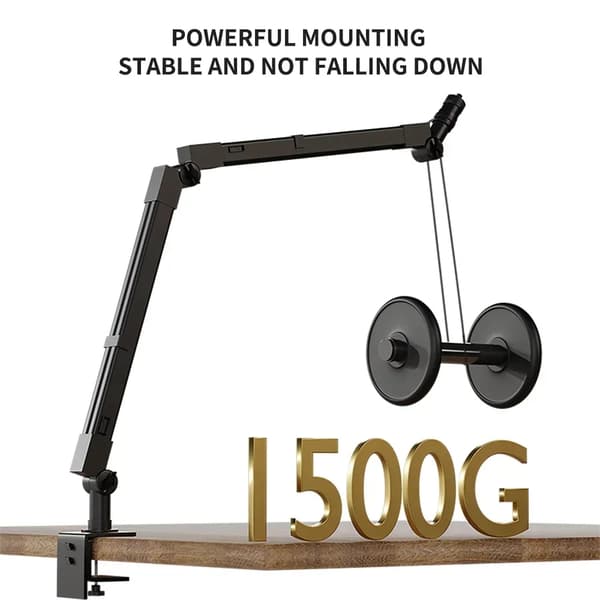 Säädettävä mikrofoni, 1500 g kuormituskapasiteetti, korkeussäädettävä,Seisoo