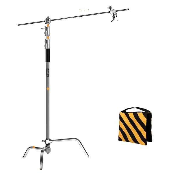 C-Stand Fotostativ, Maximal Höjd 260 cm, 40-tums Grip Arm,3.3M Endast C-ställ