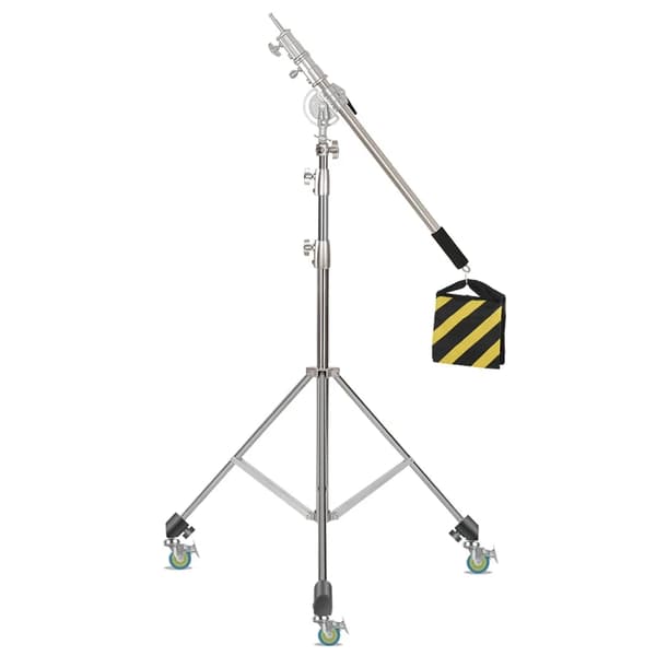 Professionell Fotografi Ljusstativ, Maximal Höjd 290 cm, Tungt Kapacitet 10 kg,Stång och hjul