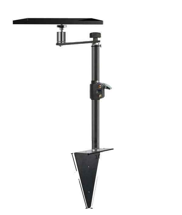Justerbart Bordstativ, 5 kg Belastningsevne, Højdejusterbar 33 cm-60 cm,trekant med bakke