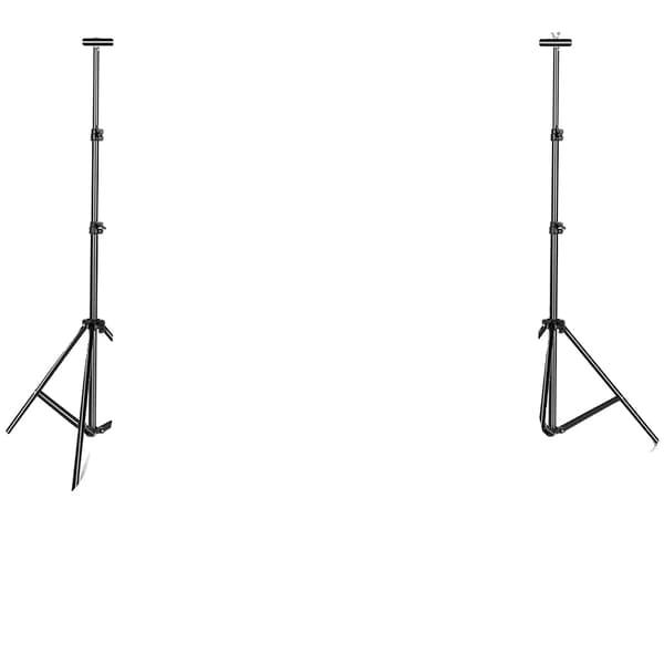 Bakgrundsstödsystem Kit, Teleskopiskt stativ, Bärväska klämma,Med vit tyg, 2 x 3 M