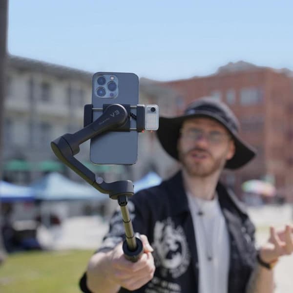 Cardan 3 axlar - HOHEM - iSteady V3 - Svart - Avtagbar fjärrkontroll - Magnetisk fyllningslampa