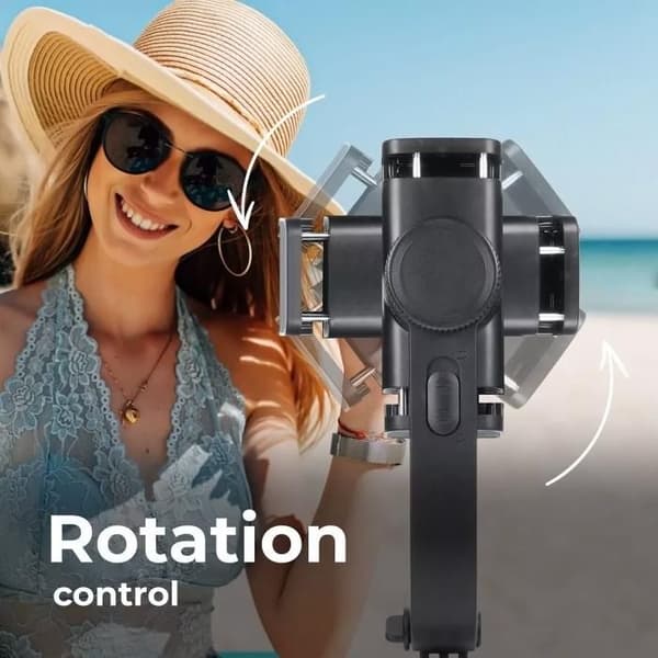 Selfiestativ med Bluetooth-fjärrkontroll Tripod Gimbal Stabiliserare Svart SSTR-L08 Monteringsstödset