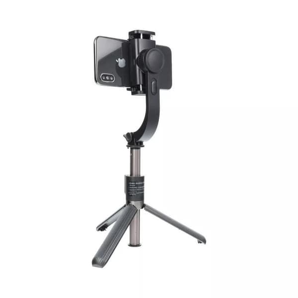 Selfiestativ med Bluetooth-fjärrkontroll Tripod Gimbal Stabiliserare Svart SSTR-L08 Monteringsstödset