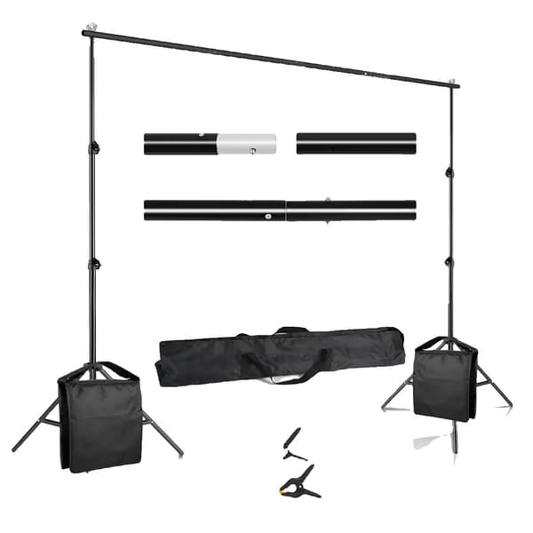 Backdrop Support Stand, Justerbar Tværstang, Letvægts Aluminiumskonstruktion,2600X3000, Ny tilføj Sandpose