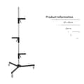 Miniatyrbillede 1 af 2: Lysstativ, 63-190 cm justerbar højde, holdbart metaldesign,3stk våbenholdere