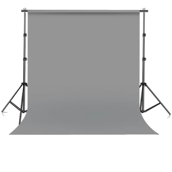 Bakgrundsstödsystem Kit, Teleskopiskt stativ, Bärväska klämma,Med grått tyg, 2 x 3 M