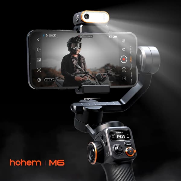 Telefon Gimbal Stabilizer, 3-Axis Stabilisering, 360° Rotera, OLED Stort Skärm,svart