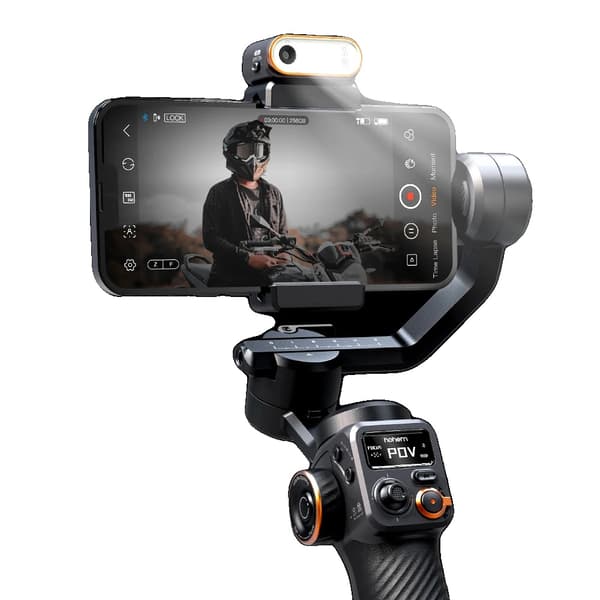Telefon Gimbal Stabilizer, 3-Akset Stabilisering, 360° Rotérbar, OLED Stort Skærm,sort