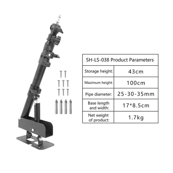 Vægbeslag Boom Arm, Justerbar op til 100 cm, Letvægts 1,7 kg,100 cm