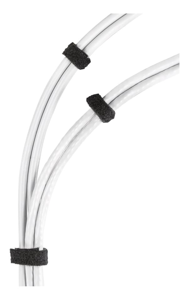 Hook and loop fastener cable ties, width 10mm, 15m, black