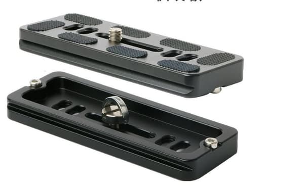 Stativhuvud tillbehör i aluminiumlegering PU-100 Stativ Snabbkopplingsplatta Svart