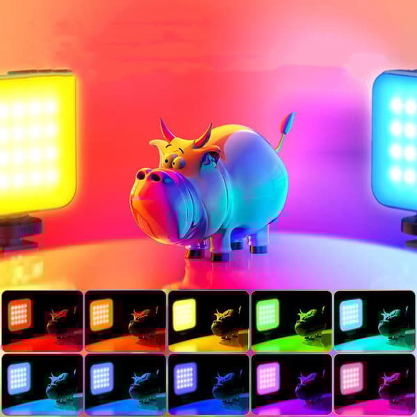 Mini fylllampe fyllelys 60 LED 2000mAh CCT, RGB