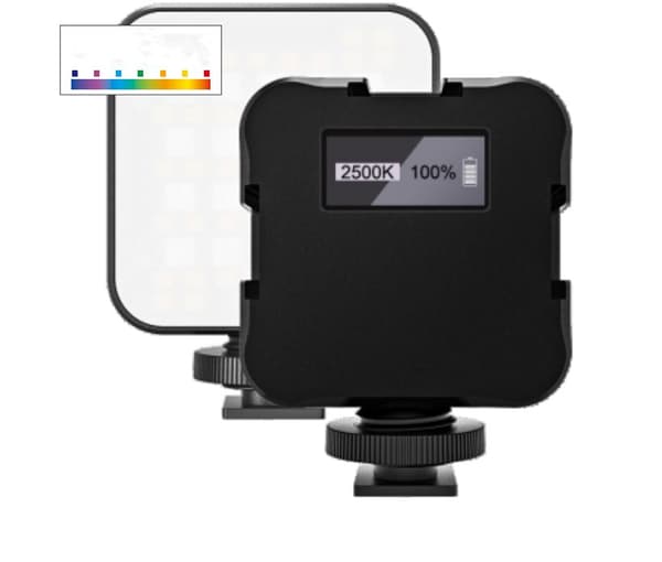 Mini fylllampe fyllelys 60 LED 2000mAh CCT, RGB