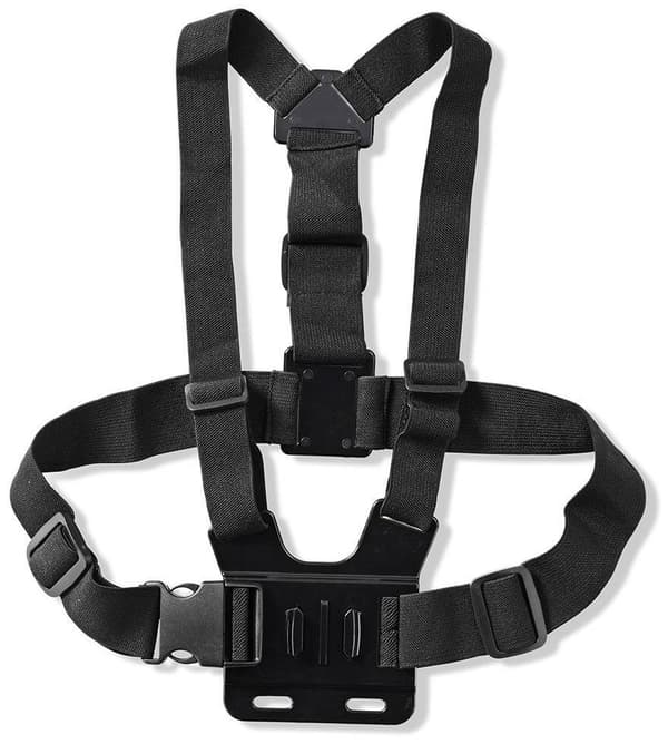 NEDIS sada pro montáž akční kamery s popruhem na hruď/ 400 × 400 × 360 mm/ ABS/ nylon/ černá