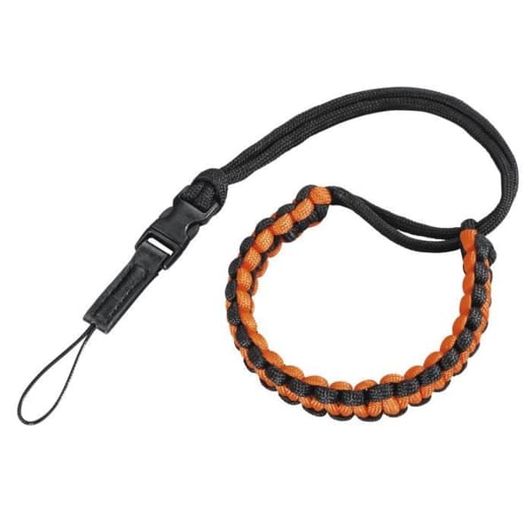 "Braid 20" handledsrem, stängning. med klämma, längd 20 cm, svart/orange Orange