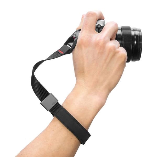 Fototillbehör - PEAK - CUFF v2 handledsrem - Svart - Flätad nylon - Aluminiumspänne