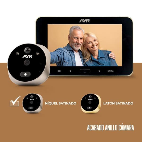 Ayr - AYR 759-HD Lite - 677 - Judas digital 759-HD Lite - Full HD. Satin-nickel finish.