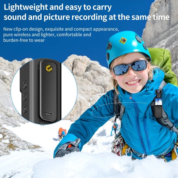INF High-Definition Clip-On Body Camera M12+ med WiFi