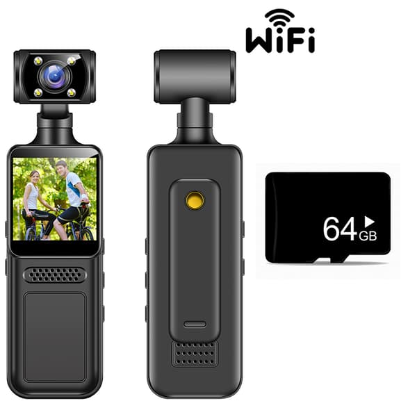 INF High-Definition Clip-On Body Camera M12+ med WiFi