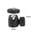 Miniatyrbilde 1 av 4: INF Mini kulehode 360° svingbart med 1/4" skruefeste