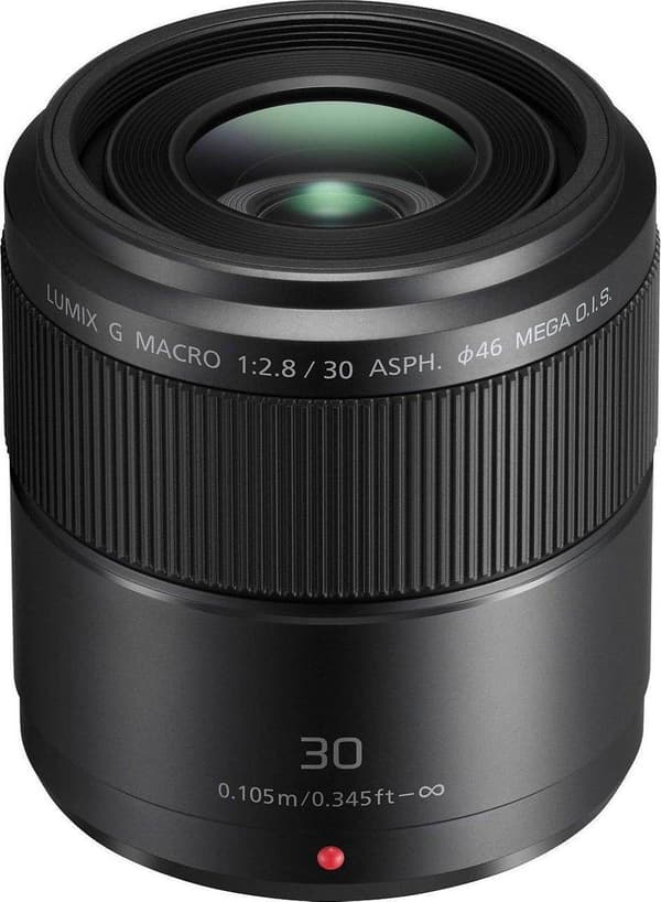 Panasonic Lumix G Macro 30mm / F2.8 ASPH. / MEGA OIS SLR Macro Linssi Musta musta