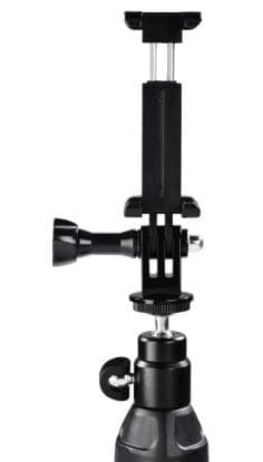 Hama Multi 4in1 Bordstativ 1/4 tum Arbetshöjd: 20 - 90 cm Svart Inkl. smartphonehållare